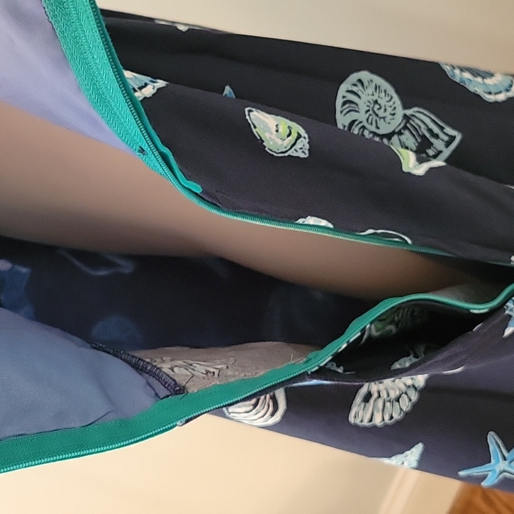 Modcloth Waiting by the Sea Navy Blue and Green Retro Styling Dress NWOT Sz XL - Picture 9 of 9
